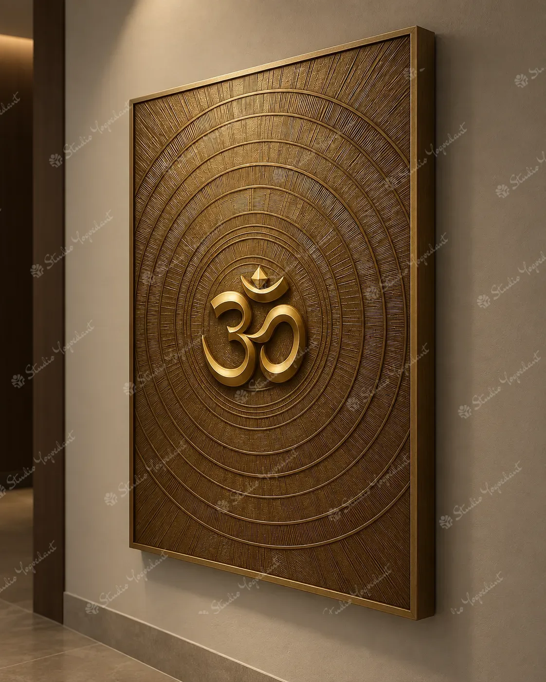 Golden Om Concentric 3D Wall Relief - Image 6